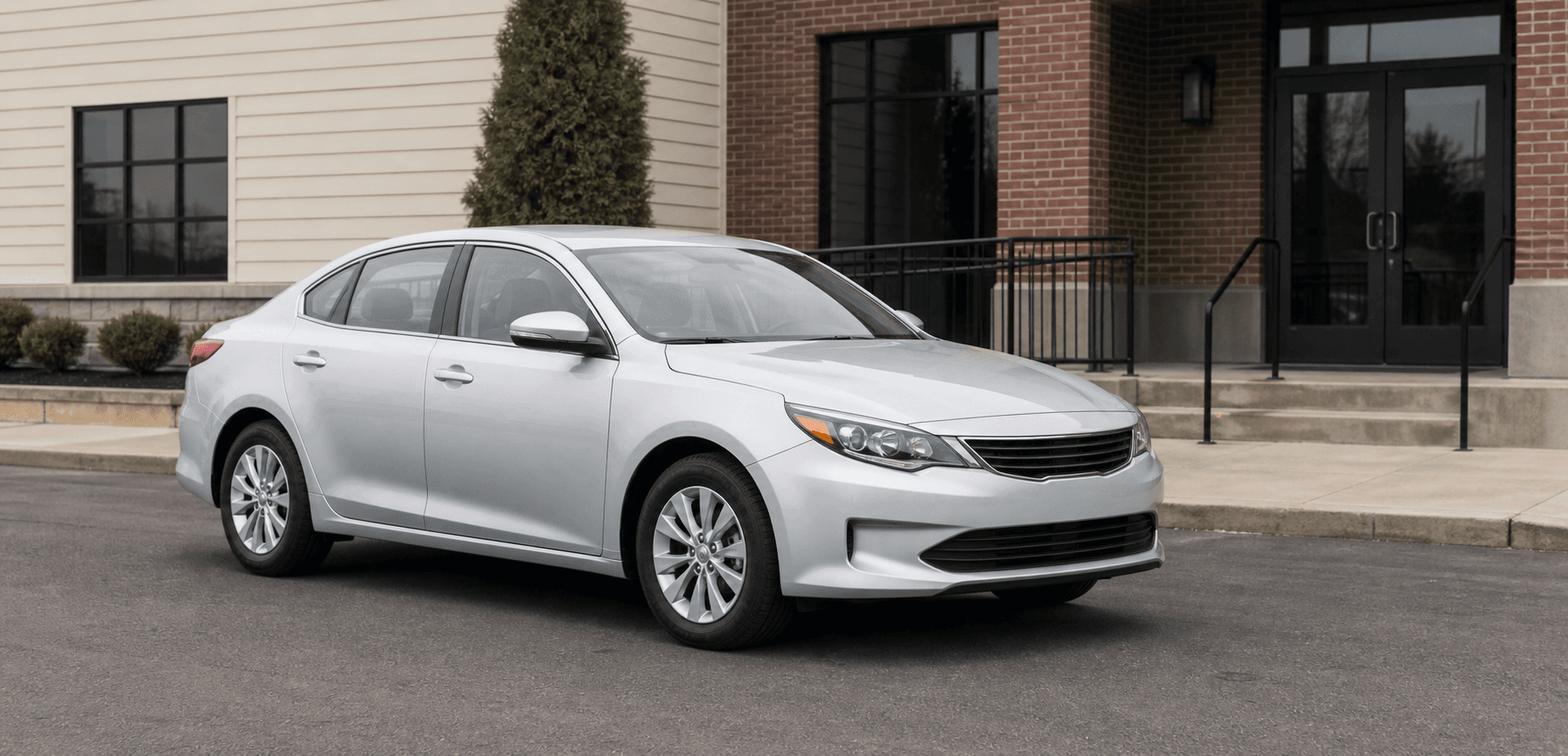 Rental sedan parked outdoors